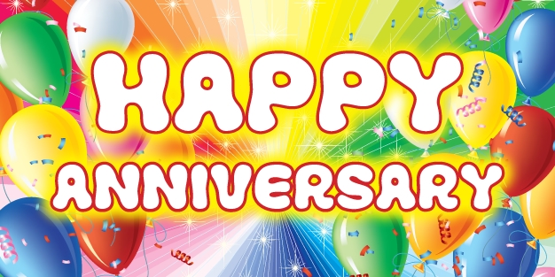 Anniversary Balloons Banner Template Image