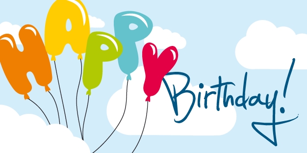 Birthday Clouds And Balloons Banner Template Image