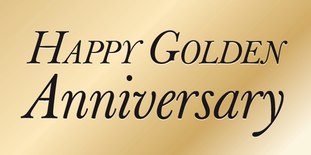 Anniversary Gold Banner Template Image